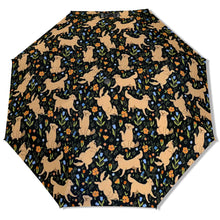Load image into Gallery viewer, Flower Garden Golden Retriever Umbrella-Accessories-Accessories,Dog Mom Gifts,Golden Retriever,Umbrella-1