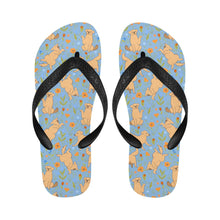 Load image into Gallery viewer, Flower Garden Golden Retriever Unisex Slippers-10