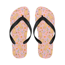 Load image into Gallery viewer, Flower Garden Golden Retriever Unisex Slippers-13