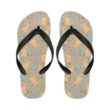 Load image into Gallery viewer, Flower Garden Golden Retriever Unisex Slippers-24