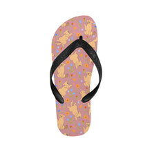 Load image into Gallery viewer, Flower Garden Golden Retriever Unisex Slippers-PaleVioletRed-S-7