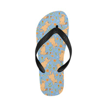Load image into Gallery viewer, Flower Garden Golden Retriever Unisex Slippers-LightSkyBlue-S-9