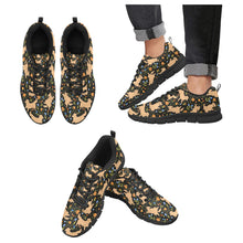 Load image into Gallery viewer, Flower Garden Golden Retriever Women's Breathable Sneakers-Black-US13-49