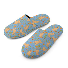 Load image into Gallery viewer, Flower Garden Golden Retriever Women's Cotton Mop Slippers-15