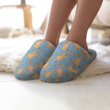 Load image into Gallery viewer, Flower Garden Golden Retriever Women's Cotton Mop Slippers-20