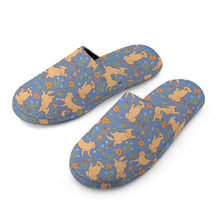 Load image into Gallery viewer, Flower Garden Golden Retriever Women's Cotton Mop Slippers-27