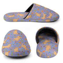 Load image into Gallery viewer, Flower Garden Golden Retriever Women's Cotton Mop Slippers-35