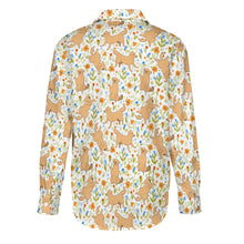 Load image into Gallery viewer, Flower Garden Golden Retriever Women's Shirt-Apparel-Apparel,Dog Mom Gifts,Golden Retriever,Shirt-12