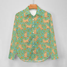 Load image into Gallery viewer, Flower Garden Golden Retriever Women's Shirt-Apparel-Apparel,Dog Mom Gifts,Golden Retriever,Shirt-16
