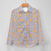 Load image into Gallery viewer, Flower Garden Golden Retriever Women's Shirt-Apparel-Apparel,Dog Mom Gifts,Golden Retriever,Shirt-19