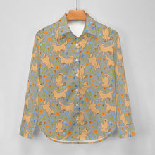 Load image into Gallery viewer, Flower Garden Golden Retriever Women's Shirt-Apparel-Apparel,Dog Mom Gifts,Golden Retriever,Shirt-7