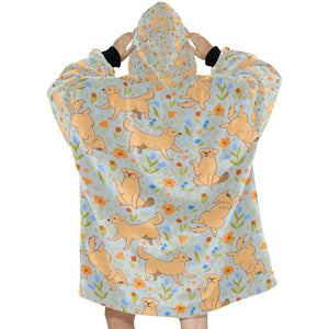 Flower Garden Labrador Love Blanket Hoodie for Women - 6 Colors-Apparel-Apparel, Blankets, Hoodie, Labrador-12