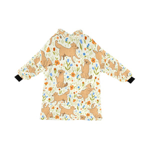 Flower Garden Labrador Love Blanket Hoodie for Women - 4 Colors-Apparel-Apparel, Blankets, Labrador-13