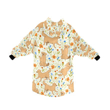 Load image into Gallery viewer, Flower Garden Labrador Blanket Hoodie for Women-Apparel-Apparel, Blankets-10