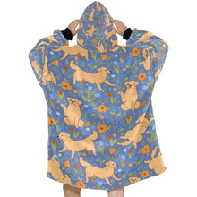 Load image into Gallery viewer, Flower Garden Labrador Blanket Hoodie for Women-Apparel-Apparel, Blankets-4