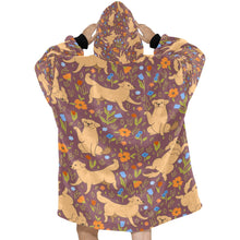 Load image into Gallery viewer, Flower Garden Labrador Blanket Hoodie for Women-Apparel-Apparel, Blankets-7