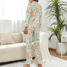 Load image into Gallery viewer, image of labrador pajama set for women in blue 