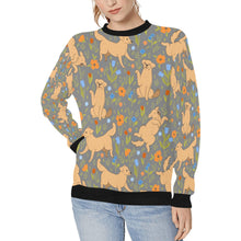 Load image into Gallery viewer, Flower Garden Labrador Women&#39;s Sweatshirt-Apparel-Apparel, Labrador, Sweatshirt-Gray-XS-13
