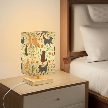 Flower Garden Labradors Desktop Table Lamp 360x
