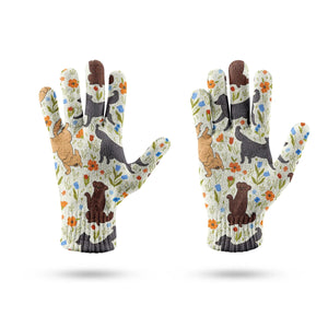 Flower Garden Labradors Touch Screen Gloves-Accessories-Accessories, Dog Dad Gifts, Dog Mom Gifts, Gloves, Labrador-9