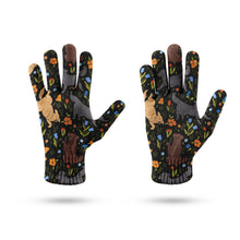 Load image into Gallery viewer, Flower Garden Labradors Touch Screen Gloves-Accessories-Accessories, Dog Dad Gifts, Dog Mom Gifts, Gloves, Labrador-13