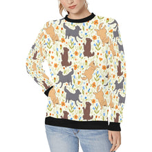 Load image into Gallery viewer, Flower Garden Labradors Women&#39;s Sweatshirts - 4 Colors-Apparel-Apparel, Black Labrador, Chocolate Labrador, Labrador, Sweatshirt-13
