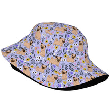 Load image into Gallery viewer, Flower Garden Pug Bucket Hat-Hats &amp; Caps-10