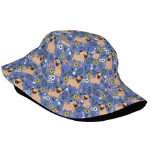 Load image into Gallery viewer, Flower Garden Pug Bucket Hat-Hats &amp; Caps-34