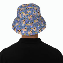 Load image into Gallery viewer, Flower Garden Pug Bucket Hat-Hats &amp; Caps-37