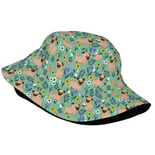 Load image into Gallery viewer, Flower Garden Pug Bucket Hat-Hats &amp; Caps-42