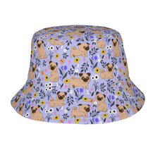 Load image into Gallery viewer, Flower Garden Pug Bucket Hat-Hats &amp; Caps-Lavender Purple-One Size-9