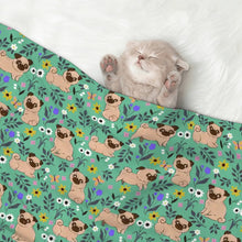 Load image into Gallery viewer, Flower Garden Pug Dog Blanket-Pet Furniture-24