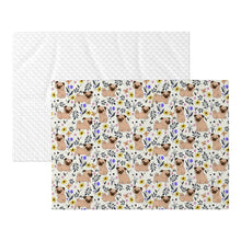 Load image into Gallery viewer, Flower Garden Pug Dog Blanket-Pet Furniture-2