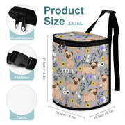 Flower Garden Pug Multipurpose Car Storage Bag-15