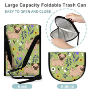 Flower Garden Pug Multipurpose Car Storage Bag-3