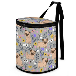 Flower Garden Pug Multipurpose Car Storage Bag-ONE SIZE-DarkGray1-10