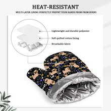 Load image into Gallery viewer, Flower Garden Pug Oven Mitts and Pot Holder Set-Kitchen Decor-Accessories,Dog Mom Gifts,Pug-11