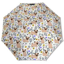 Load image into Gallery viewer, Flower Garden Pug Umbrella-Accessories-Accessories,Dog Mom Gifts,Pug,Umbrella-2