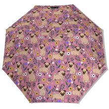 Load image into Gallery viewer, Flower Garden Pug Umbrella-Accessories-Accessories,Dog Mom Gifts,Pug,Umbrella-3
