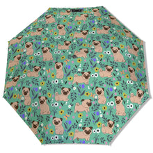 Load image into Gallery viewer, Flower Garden Pug Umbrella-Accessories-Accessories,Dog Mom Gifts,Pug,Umbrella-4