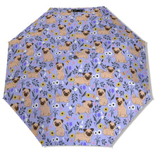 Load image into Gallery viewer, Flower Garden Pug Umbrella-Accessories-Accessories,Dog Mom Gifts,Pug,Umbrella-5
