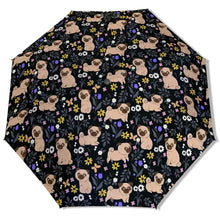 Load image into Gallery viewer, Flower Garden Pug Umbrella-Accessories-Accessories,Dog Mom Gifts,Pug,Umbrella-6
