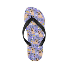 Load image into Gallery viewer, Flower Garden Pug Unisex Slippers-18