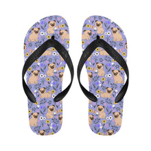 Load image into Gallery viewer, Flower Garden Pug Unisex Slippers-19