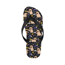 Load image into Gallery viewer, Flower Garden Pug Unisex Slippers-24