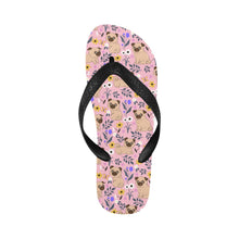 Load image into Gallery viewer, Flower Garden Pug Unisex Slippers-4
