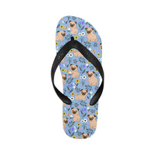 Load image into Gallery viewer, Flower Garden Pug Unisex Slippers-9