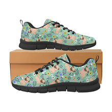 Load image into Gallery viewer, Flower Garden Pug Women's Breathable Sneakers-33