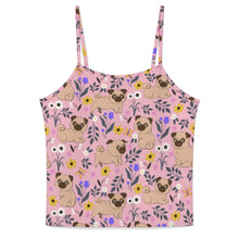 Load image into Gallery viewer, Flower Garden Pug Women&#39;s Cami and Shorts Pajama Set-13