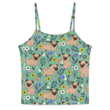 Load image into Gallery viewer, Flower Garden Pug Women&#39;s Cami and Shorts Pajama Set-17